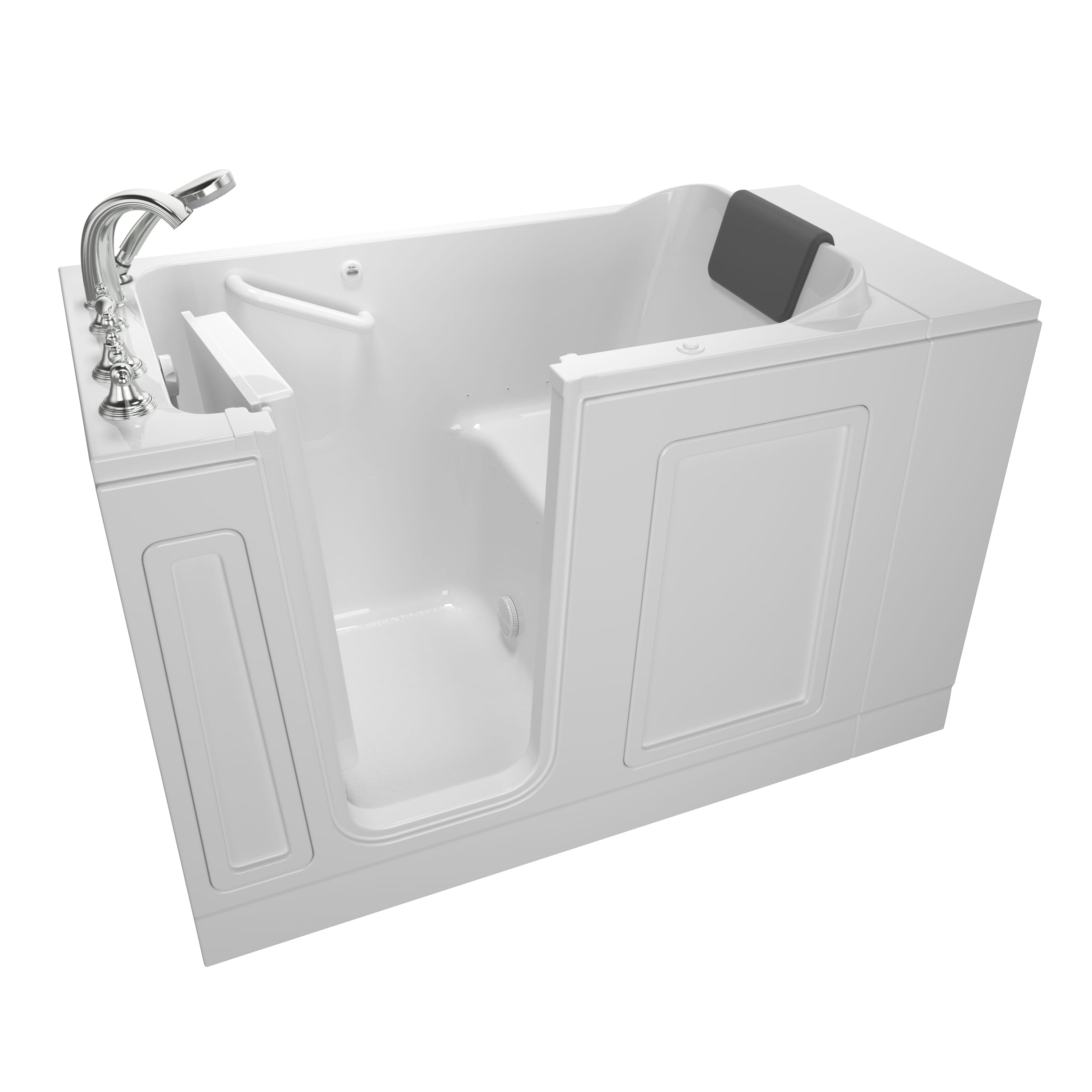 Acrylic Luxury Series 30 x 51  Inch Walk in Tub With Air Spa System   Left Hand Drain With Faucet WIB WHITE